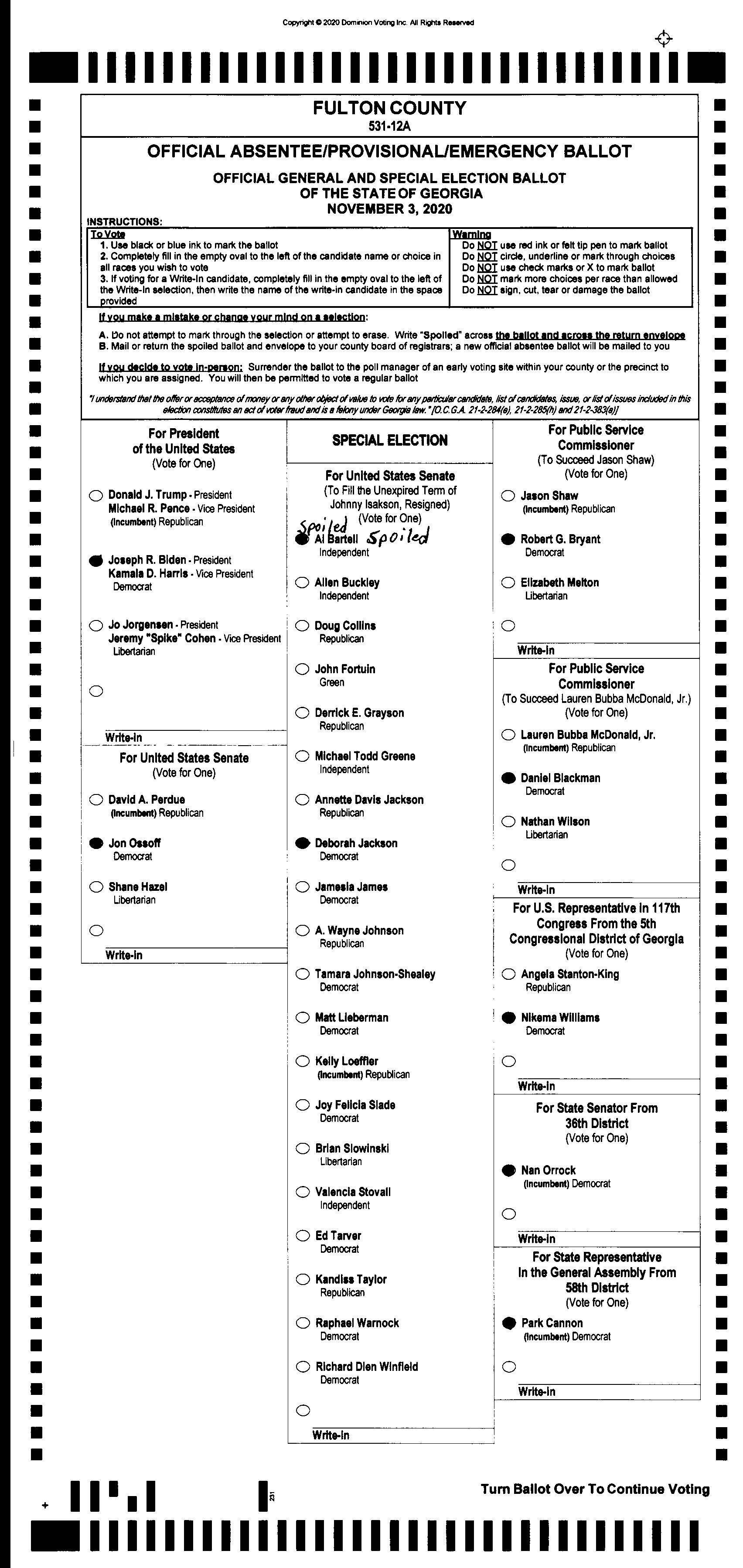 Doubled Ballot